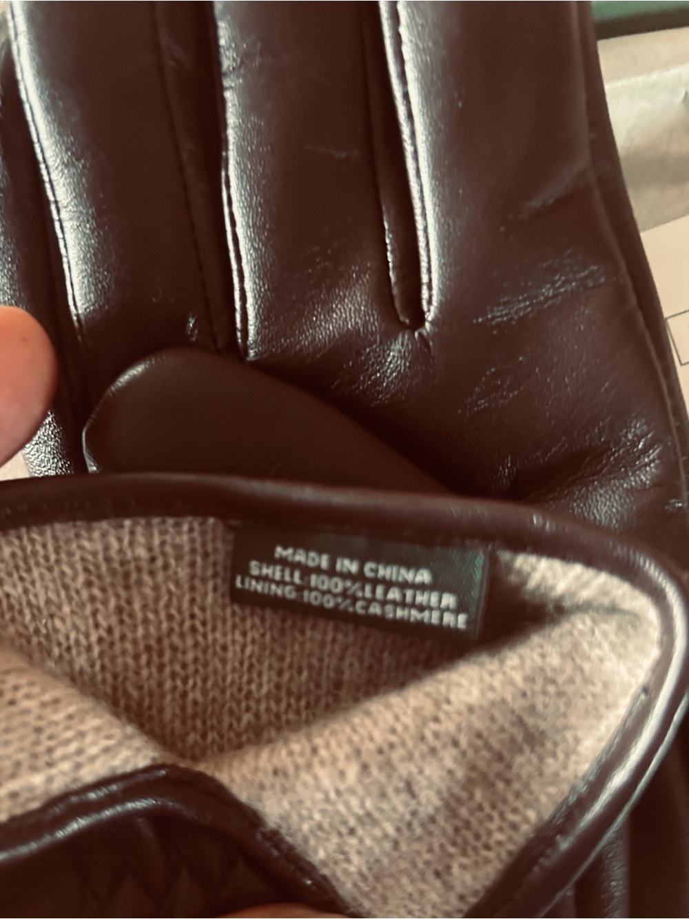 Brown Leather Dress Gloves - Picture 5 of 5